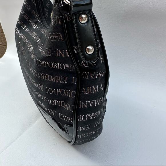 ARMANI EMPORIO shoulder bag in black with silver lettering - Picture 4 of 10
